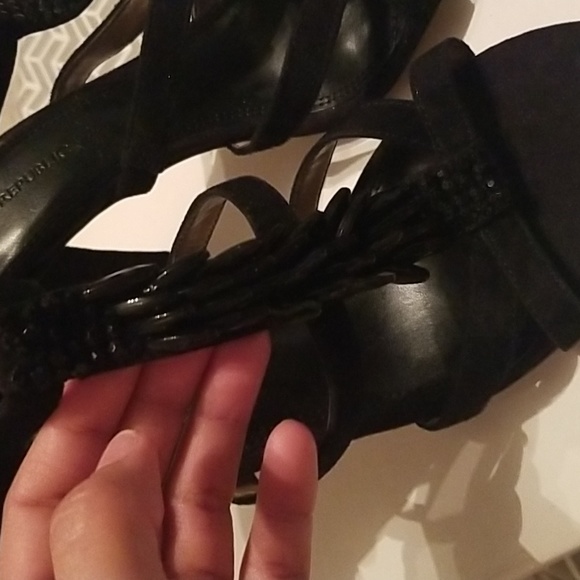 Banana Republic Natalia Black Beaded Heels - Picture 2 of 11